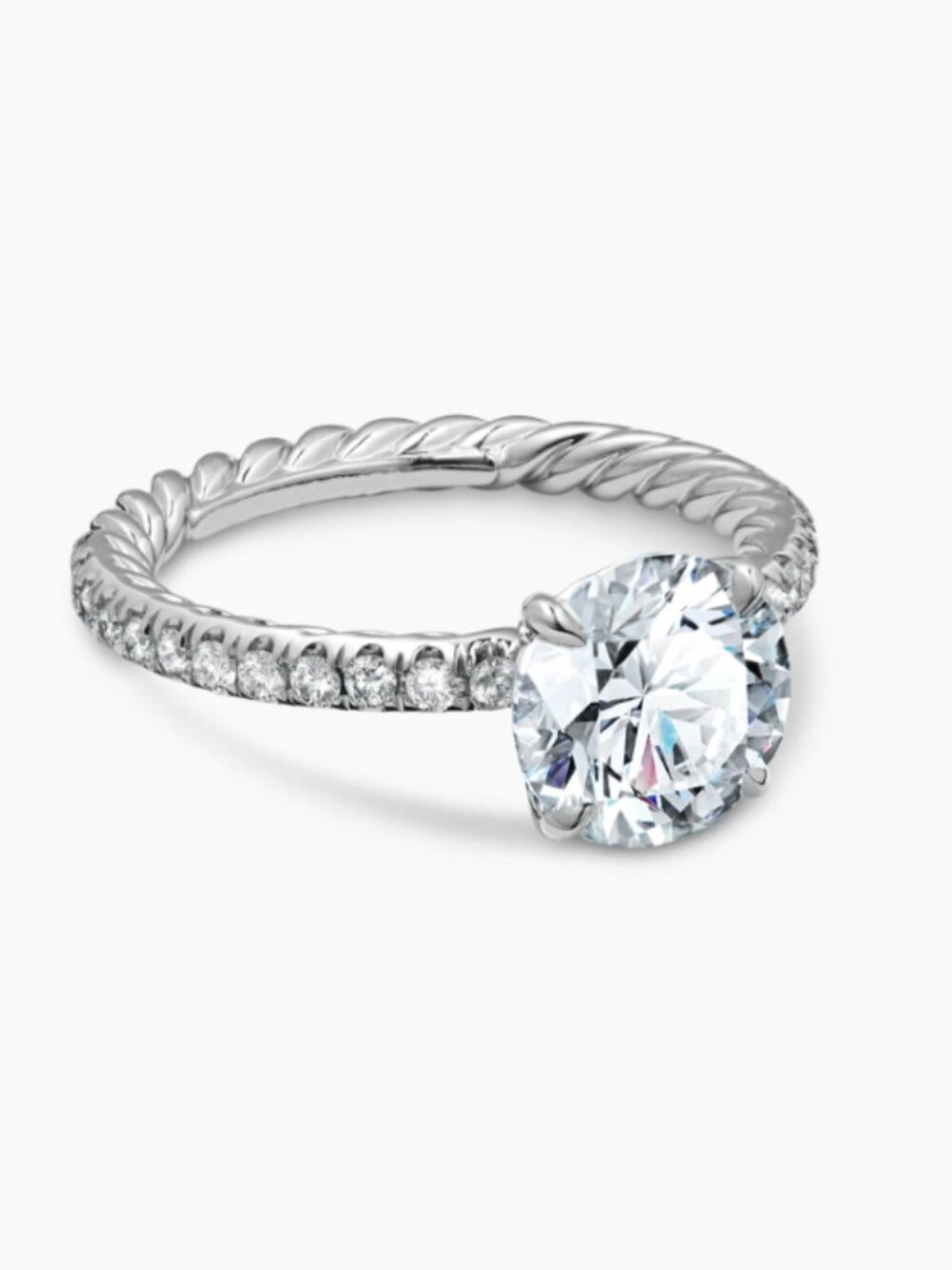 David Yurman Four-Diamond Ring Size: 6-7-8-9